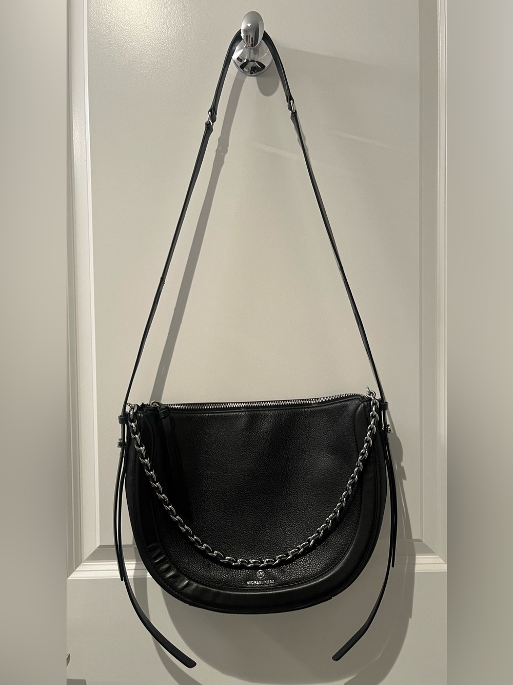 🖤MICHAEL KORS🖤 Jagger Black Leather Shoulder/Messenger Bag